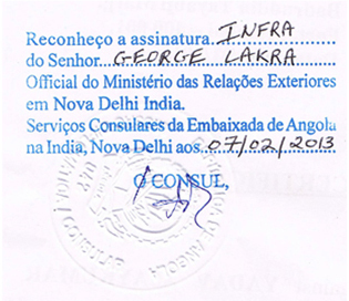 Agreement Attestation for Angola in Chennai, Agreement Legalization for Angola , Birth Certificate Attestation for Angola in Chennai, Birth Certificate legalization for Angola in Chennai, Board of Resolution Attestation for Angola in Chennai, certificate Attestation agent for Angola in Chennai, Certificate of Origin Attestation for Angola in Chennai, Certificate of Origin Legalization for Angola in Chennai, Commercial Document Attestation for Angola in Chennai, Commercial Document Legalization for Angola in Chennai, Degree certificate Attestation for Angola in Chennai, Degree Certificate legalization for Angola in Chennai, Birth certificate Attestation for Angola , Diploma Certificate Attestation for Angola in Chennai, Engineering Certificate Attestation for Angola , Experience Certificate Attestation for Angola in Chennai, Export documents Attestation for Angola in Chennai, Export documents Legalization for Angola in Chennai, Free Sale Certificate Attestation for Angola in Chennai, GMP Certificate Attestation for Angola in Chennai, HSC Certificate Attestation for Angola in Chennai, Invoice Attestation for Angola in Chennai, Invoice Legalization for Angola in Chennai, marriage certificate Attestation for Angola , Marriage Certificate Attestation for Angola in Chennai, Chennai issued Marriage Certificate legalization for Angola , Medical Certificate Attestation for Angola , NOC Affidavit Attestation for Angola in Chennai, Packing List Attestation for Angola in Chennai, Packing List Legalization for Angola in Chennai, PCC Attestation for Angola in Chennai, POA Attestation for Angola in Chennai, Police Clearance Certificate Attestation for Angola in Chennai, Power of Attorney Attestation for Angola in Chennai, Registration Certificate Attestation for Angola in Chennai, SSC certificate Attestation for Angola in Chennai, Transfer Certificate Attestation for Angola